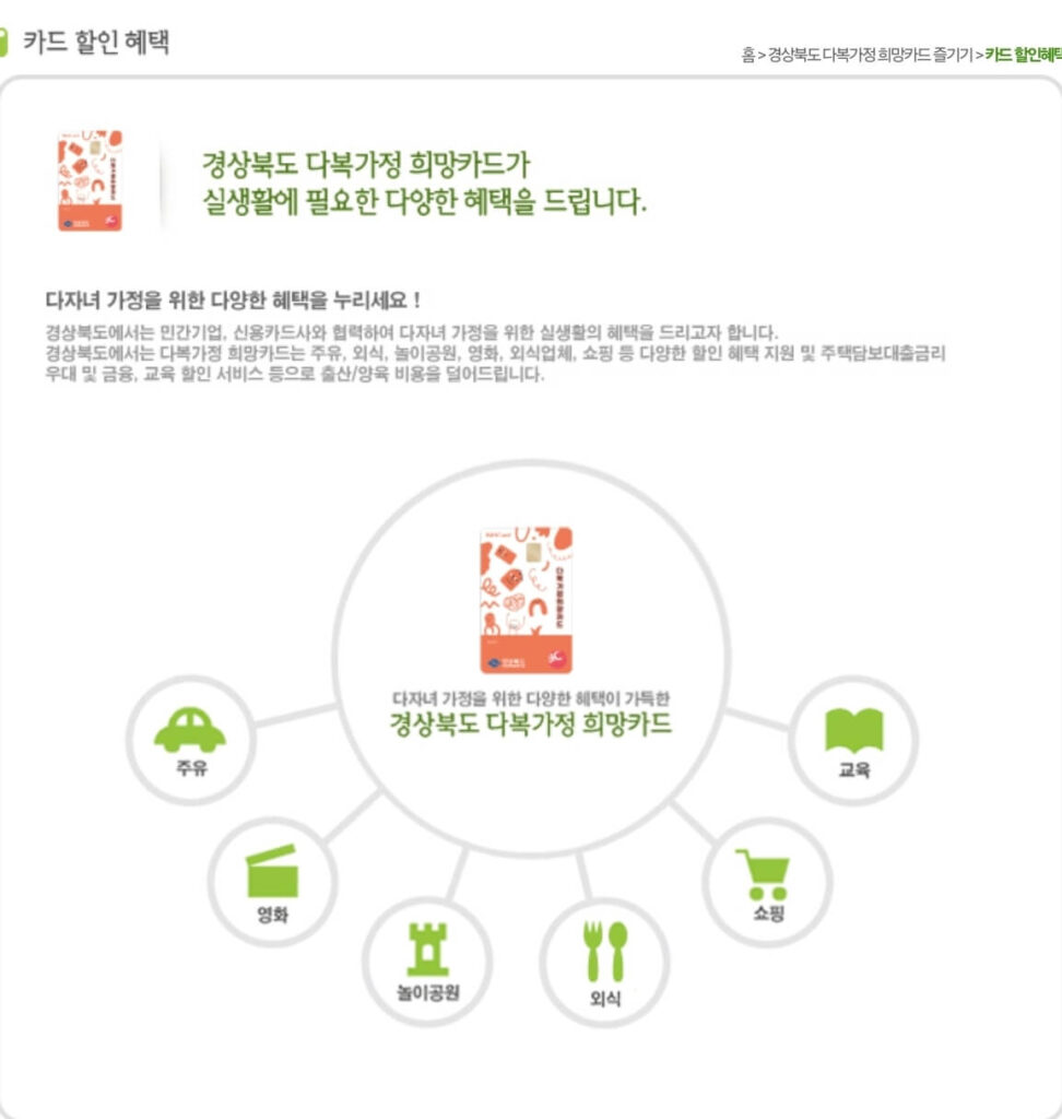 경북 다자녀카드
