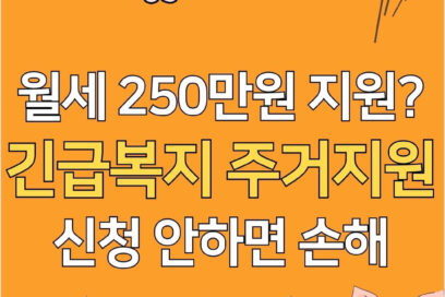 2025 긴급복지 주거지원 신청 방법(+대상, 내용, 보증금)