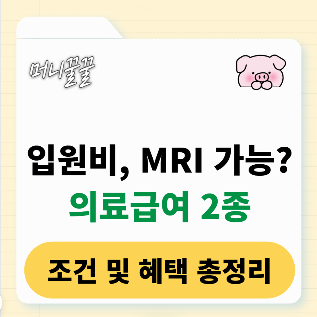 의료급여 2종 조건 및 혜택