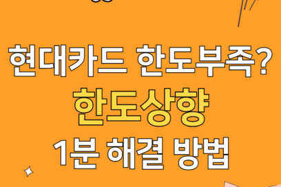 현대카드 한도상향 조정 1분 신청 방법(거절방지팁)