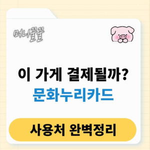 문화누리카드 사용처 조회 및 검색 방법(ft.다이소) 1 문화누리카드 사용처