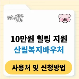 산림복지바우처 사용처, 카드 신청 발급 방법 (10만원 지원, 기간) 1 산림복지바우처