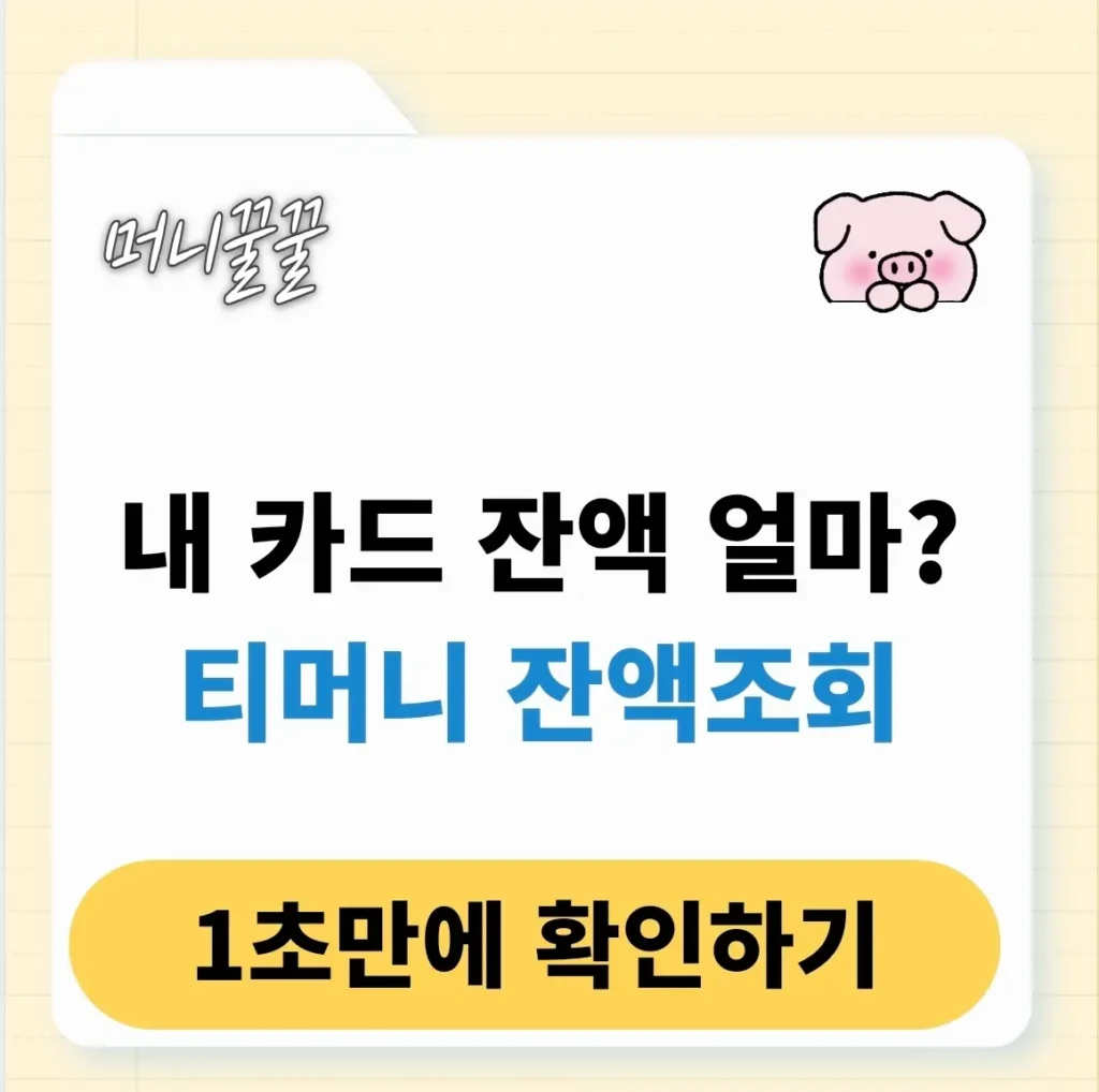 티머니 잔액조회 방법 총정리(+갤럭시, 아이폰) 1 티머니 잔액조회 방법