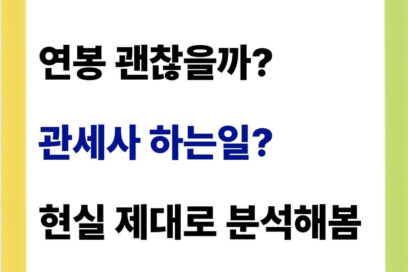 관세사 하는일 시험 난이도 총정리(연봉 현실)