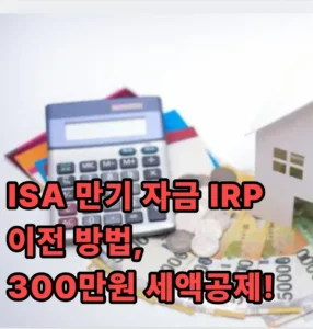 ISA IRP 이전 방법 및 한도(세액공제는?) 1 ISA IRP 이전 방법 썸네일