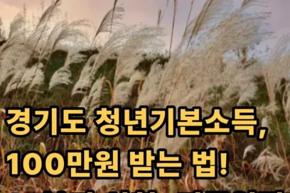 경기도 청년기본소득 4분기 신청 방법 기간, 지급일정(서울, 인천은?)