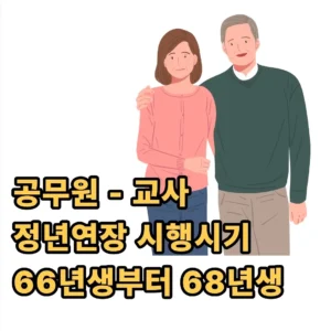 공무원 교사 정년연장 시행시기, 66년생 67년생 68년생 적용될까? 1 공무원 교사 정년연장 시행시기