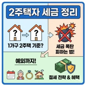 2주택자 세금 정리, 1가구 2주택 기준과 예외까지(+세금 폭탄 피하는 법) 1 2주택자 세금 정리