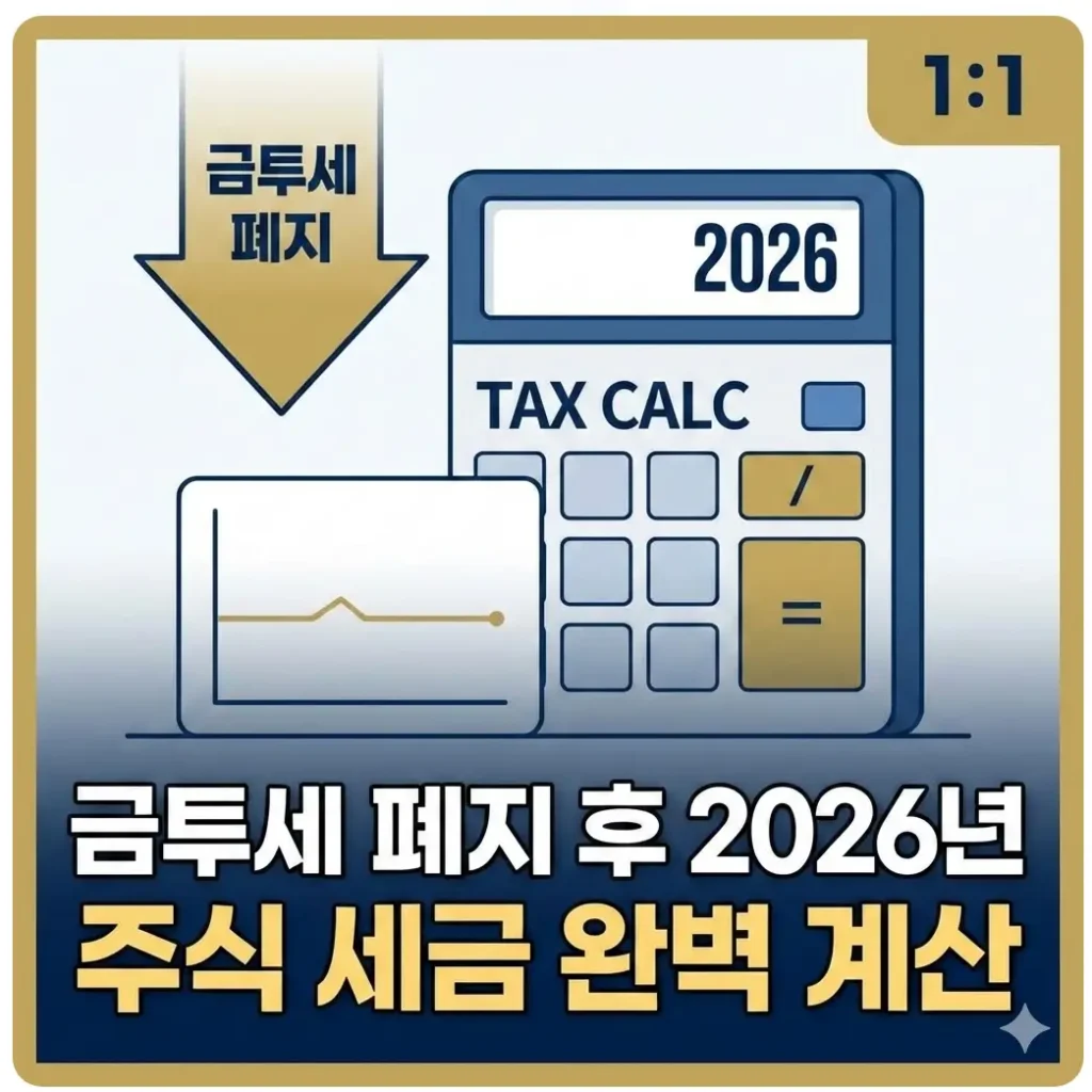 금투세 폐지 후 2026년 바뀐 국내주식 수익 세금 완벽하게 계산하는 법 1 국내주식 세금
