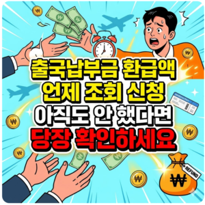 출국납부금 환급액 언제 조회 신청 아직도 안 했다면 당장 확인하세요 1 출국납부금 환급액