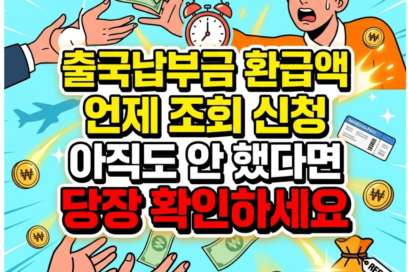 출국납부금 환급액 언제 조회 신청 아직도 안 했다면 당장 확인하세요